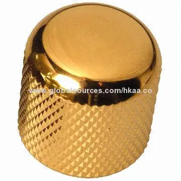 Brass Knob for Guitar with Diamond Knurling, CNC Machining, OEM/ODM Provider