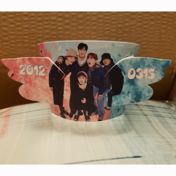 Custom Printed Kpop Idol Coffee Cup Sleeve with Wings
