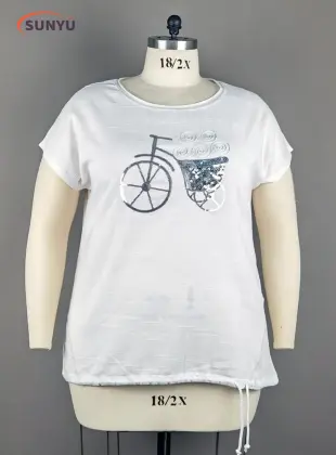 Cotton fabric sleeveless t-shirt