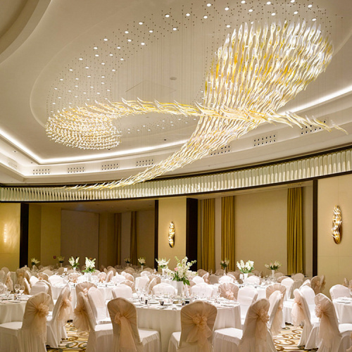 Professional customized auditorium lobby crystal chandelier