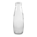 500 ml garrafa de leite de vidro vazio com tampa de plástico