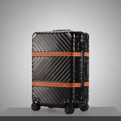 luxury aluminum metal suitcase travel trolley luggage