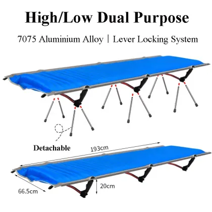 Inflatable Folding Camp Bed: Lightweight Portable Camping Cot