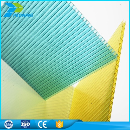 High grade durable colored plastic greenhouse panel flat roof sheet