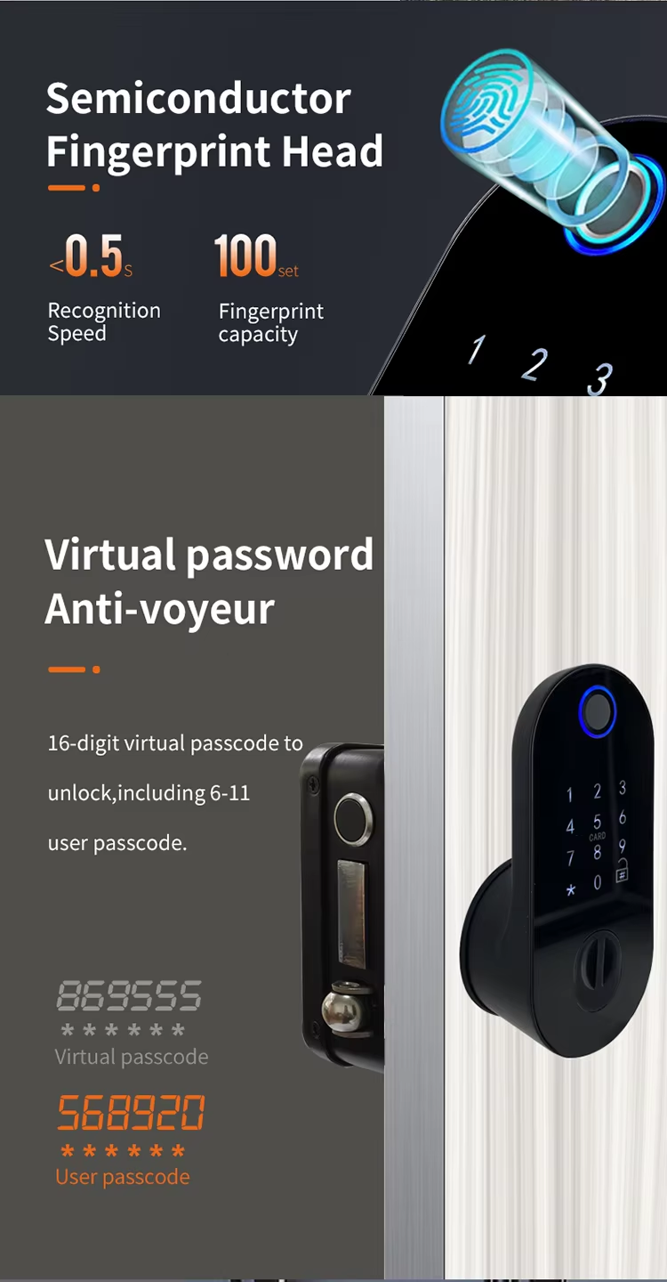 3 1 Fingerprint outdoor lock