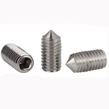 Stainless steel Hexagon socket set screws with cone point DIN914