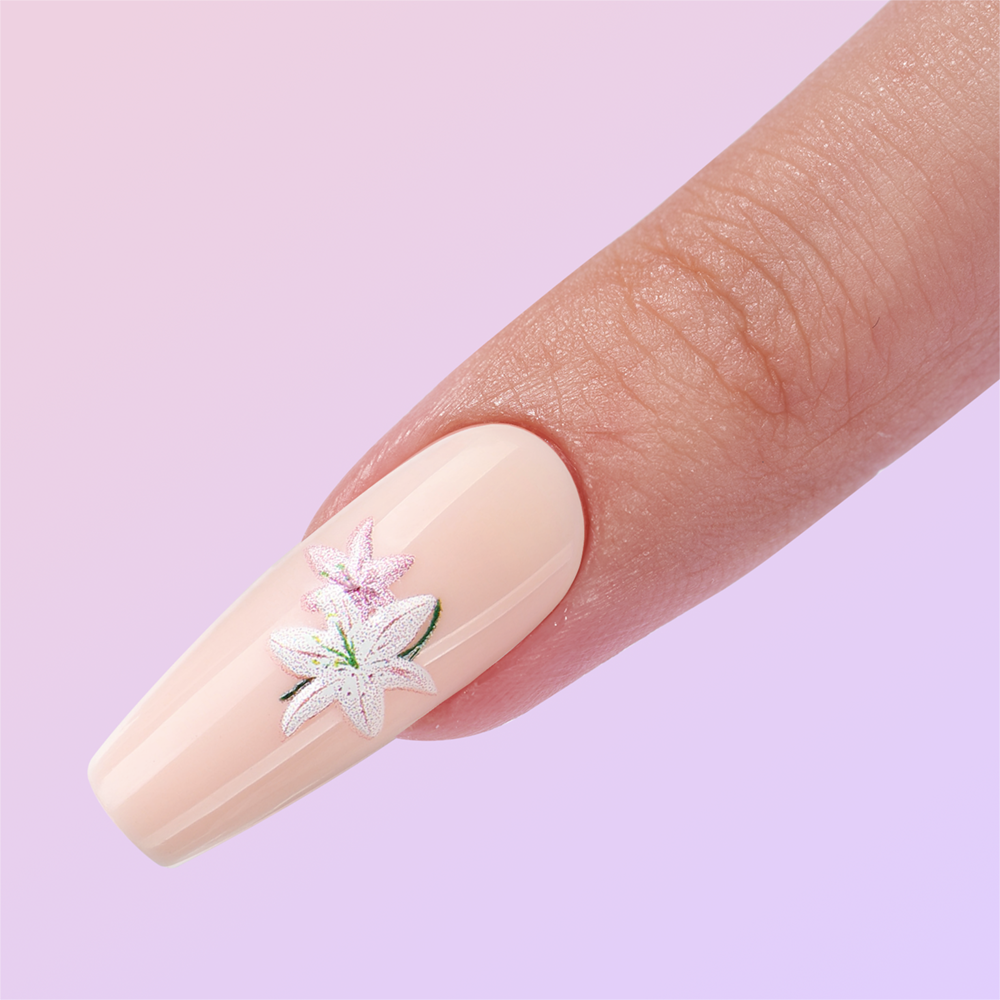 flowers false nail