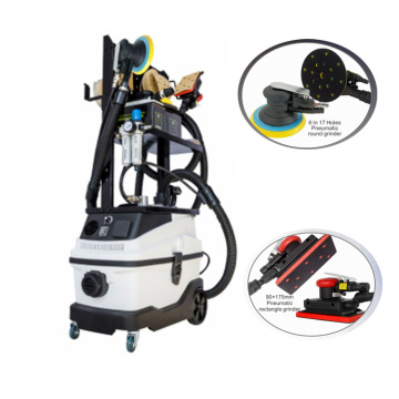 Automotive Dust-Free Polishing Machine: Car Pneumatic Dual Head Dry Grinding Machine