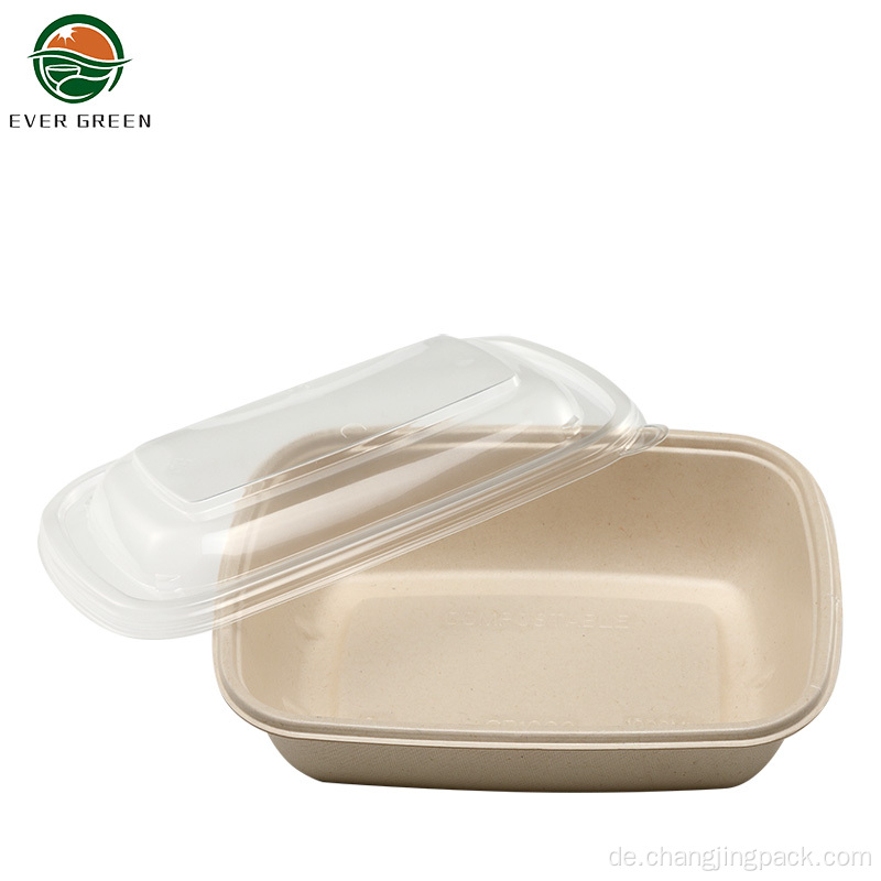 Hot Sale Biologisch abbaubare Einweg -Bagasse -Zellstoff -Take -Away -Schüssel