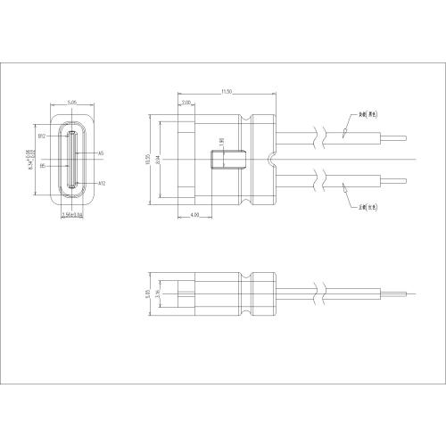 2P Female Waterproof Molding Solder Type With Wire