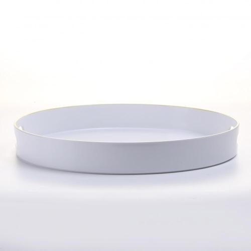 unbreakable two tone round serving tray