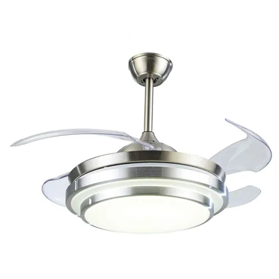 Modern Designer Ceiling Cans with Remote Control Retractable Bladeless Electric Air Cooling Fan and Colorful Lights