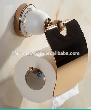 Stainless steel material paper tissue roll Holders rose gold plated