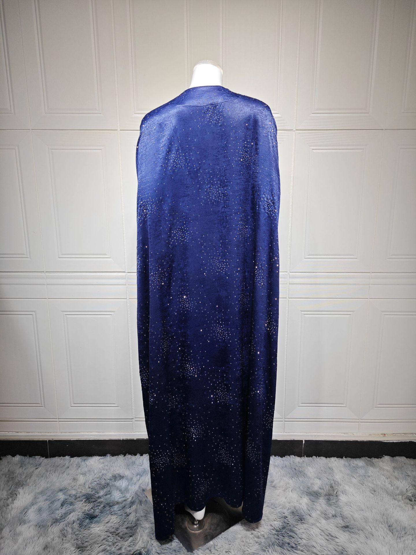 Hot-fix Rhinestone Abaya Shiny Kaftan Dress MQ180 (2)