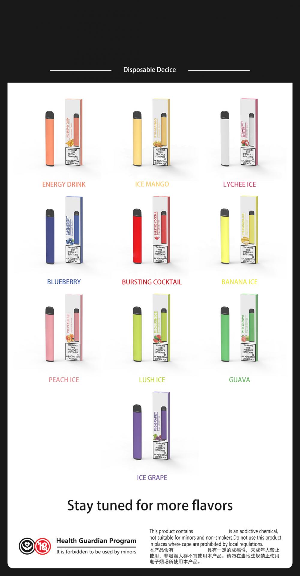 Tendências de saúde de saúde de saúde 600puffs