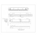 2.54mm (0.1") 2 Rows Box Header Connector DIP Straight 180° H=9.9mm