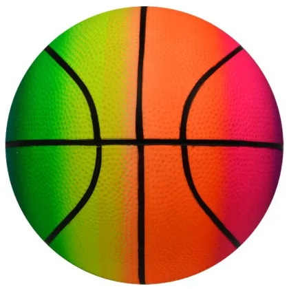 High quality PVC Colorful rainbow baksetball
