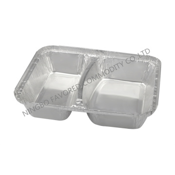Aluminium foil container 2 compart pan