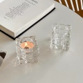 Clear glass candle jars holder for decorate using