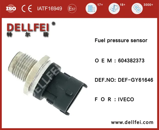 New Common Rail High Pressure Sensor 604382373 for IVECO