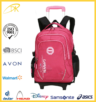Professional bag manufacturer kids trolley school bags for girls, wheeled backpack for the school
