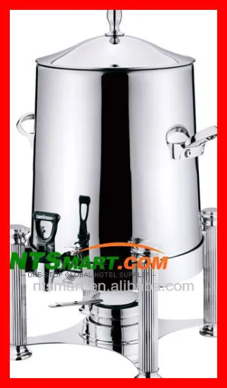 Coffee urn with chrome plated leg and Roman column design(3 gallon or 5 gallon)