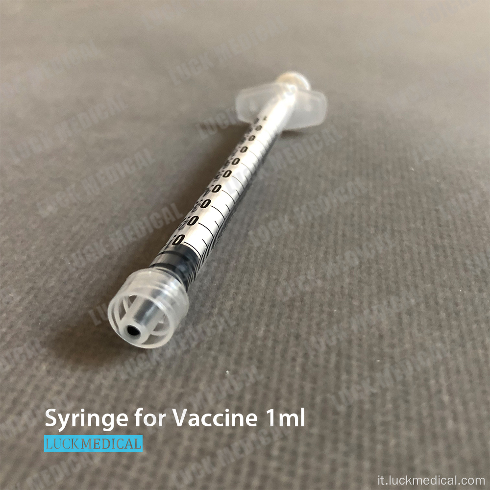 Siringa 1cc senza vaccino contro l&#39;ago