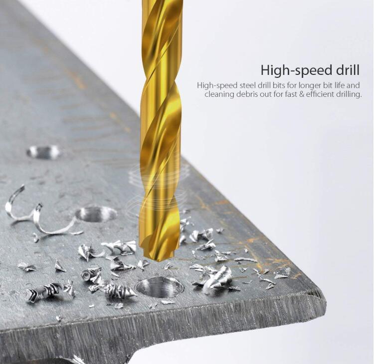 14PCS Titanium Drill Bit Set with Special Tip