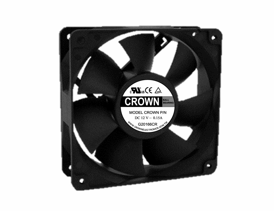 Crown 120x38 DC Blower H6 Industrial Cooling