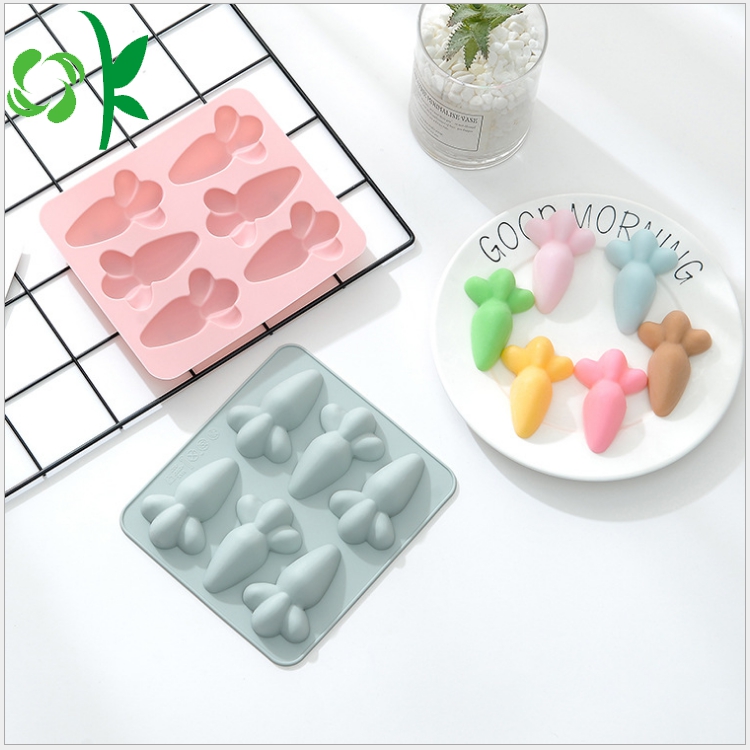BPA Free Silicone Chocolate Carrot Shape Square Molds