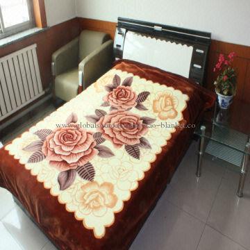 100% polyester 2ply 5kg adult raschel mink blanket, measures 200x240cm