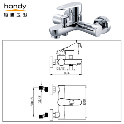One-handle Bathtub Mixer with pull-up diverter