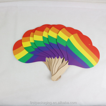 Fans de mains en papier imprimées en forme de forme personnalisée pour la publicité