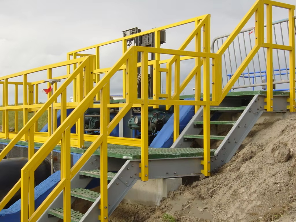 GRP Fiberglass Handrail for FRP Handrail in the Industry Manufacturers ...