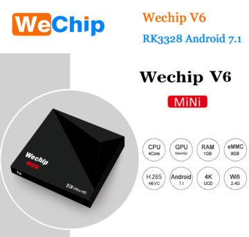 android tv box free sample wechip v6 smart rk3328 android 7.1 tv box shenzhen factory