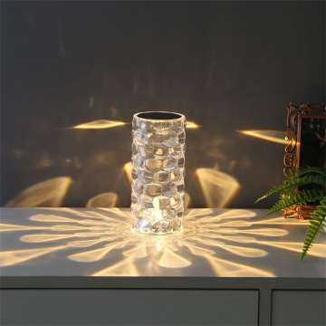 Nordic Modern Luxury Water Ripple LED Crystal Table Lamp