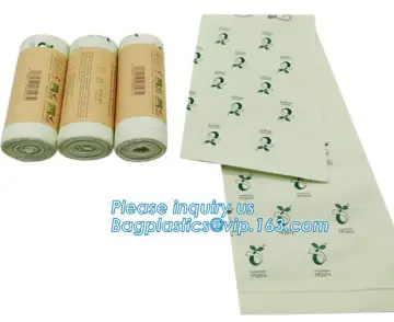 oxo biodegradable bin liner brand promotion bag, biodegradable garbage bags cornstarch colored plastic bin liner