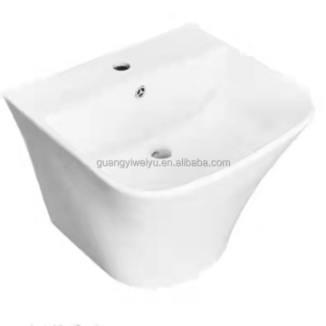 Chaozhou Factory One Piece Wash Basin Middle East Bathroom Sink Wall Hung Basin