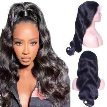 Wholesale 180% Density Pre Plucked Body Wave Raw Indian Hair Unprocessed Lace Front Wig