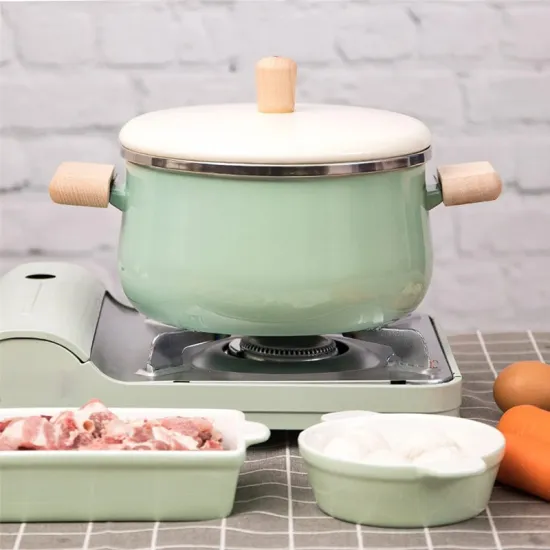 Food Grade Enamel Pans Casserole Dish Set - Complete Kitchenware Pot Set for Home Cooking