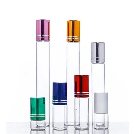 empty 3ml 5ml 10ml transparency tube deodorant perfume glass roller on ball bottle