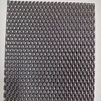 Jotun Super Weathering Powder Coating Black Lozenge Aluminum Expanded Metal Sheet DVA Mesh" 

However, to make it more concise and SEO-friendly, you might consider:

"Jotun Weathering Powder Coating Black Lozenge Aluminum Mesh