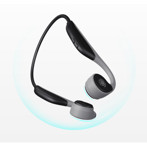 Nirkabel earphone konduksi tulang bluetooth baru yang dapat dilipat