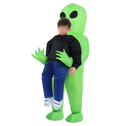 Inflatable Green Alien Dance Costume Halloween Gift Mascot
