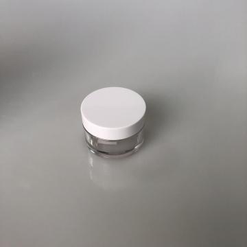 30ml clear PET jar with white lid