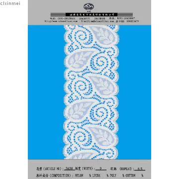 9cm stretched nylon lace trim