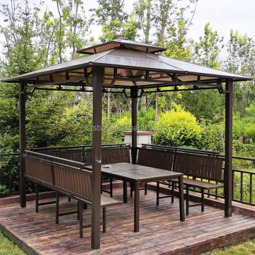 Outdoor Gazebo Sunshade Canopy for Villa Courtyard Garden Pergola Tent