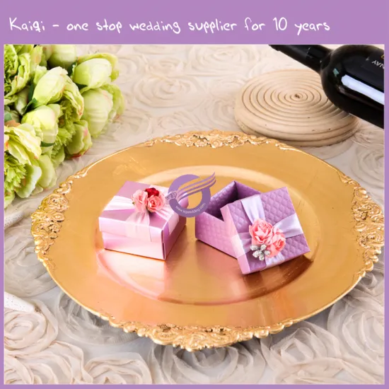 Antique Imitation Customized Premium Wholesale Elegant Plastic Tableware Dinner Charger Plate Sets For Parties