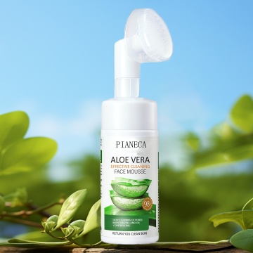 Private Label Foaming Vitamin C Facial Cleanser with Brush