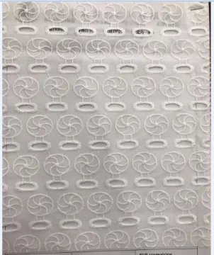 White Windmill Cotton Embroider Fabric